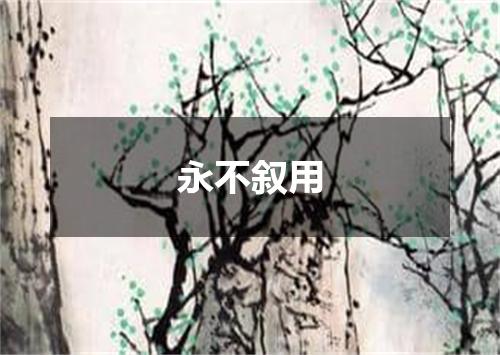 永不叙用