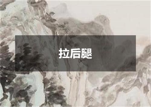 拉后腿