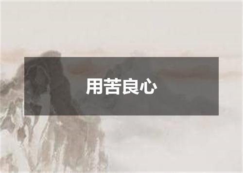 用苦良心