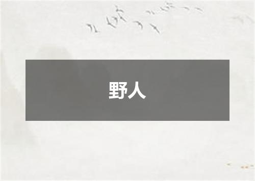 野人