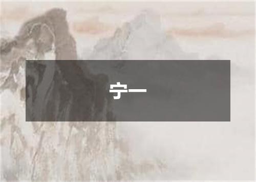 宁一
