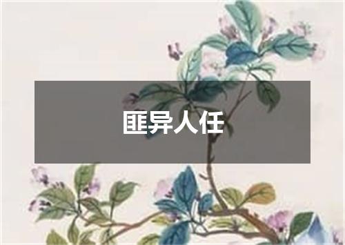 匪异人任