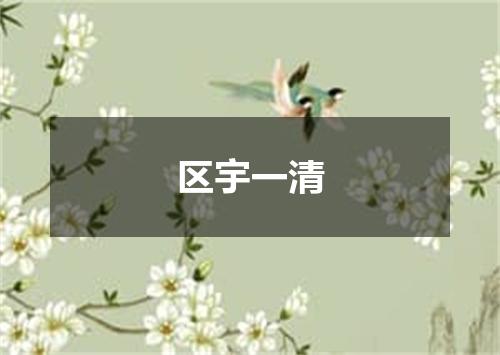 区宇一清