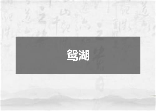 鸳湖