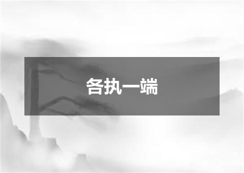 各执一端