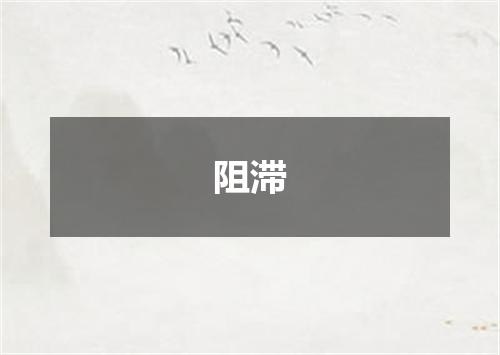 阻滞