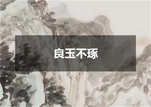良玉不琢