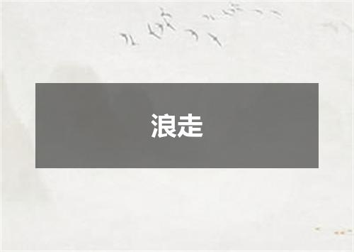 浪走