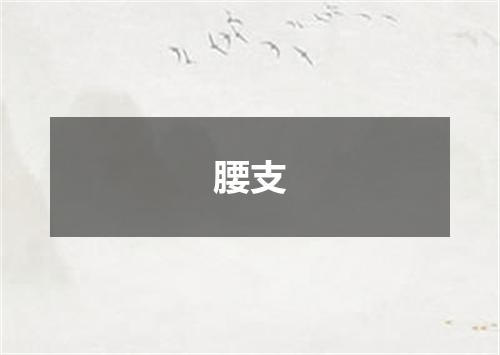 腰支