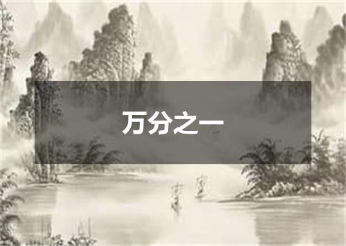 万分之一