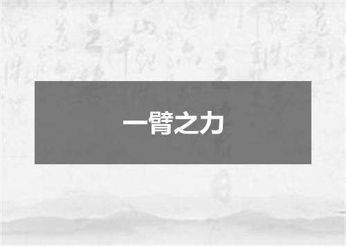 一臂之力