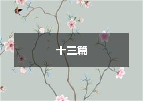 十三篇