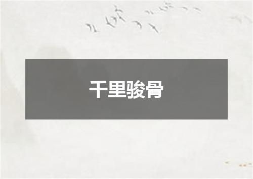 千里骏骨