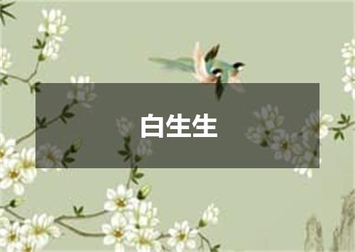 白生生