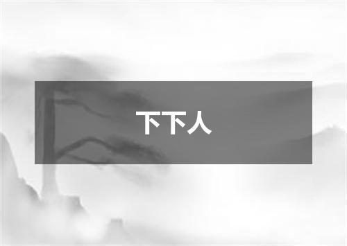 下下人