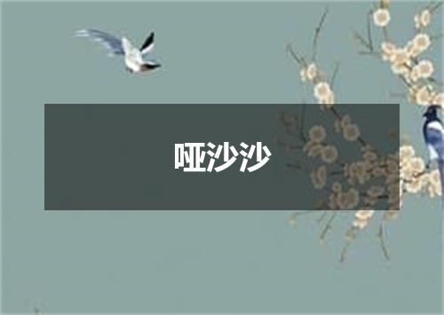 哑沙沙