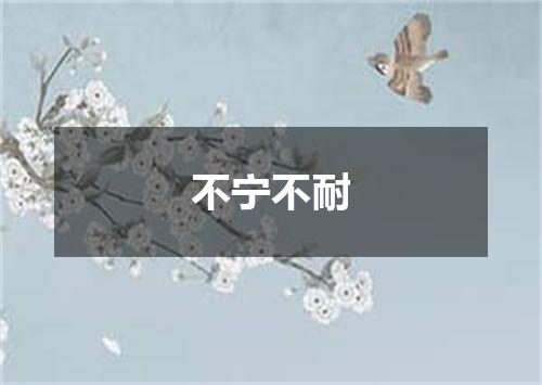不宁不耐