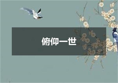 俯仰一世
