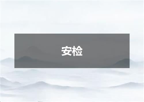 安检
