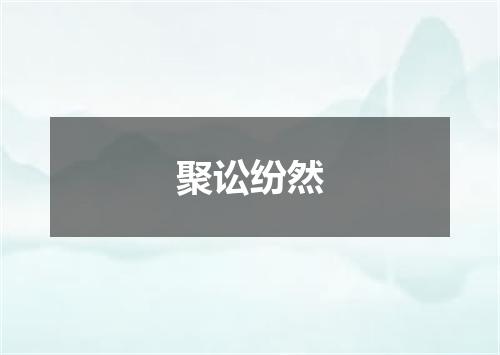 聚讼纷然