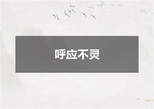 呼应不灵