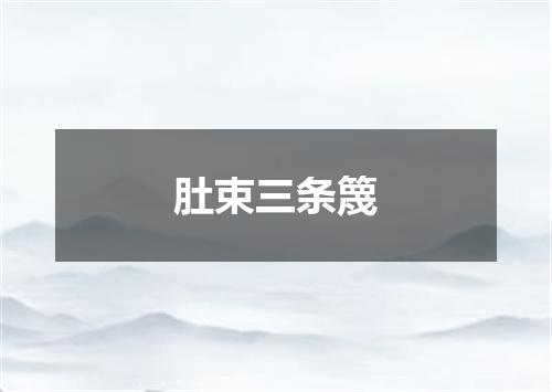 肚束三条篾