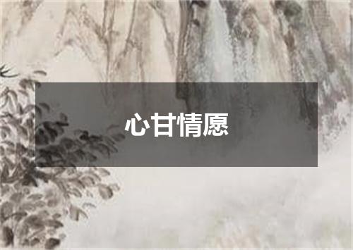 心甘情愿