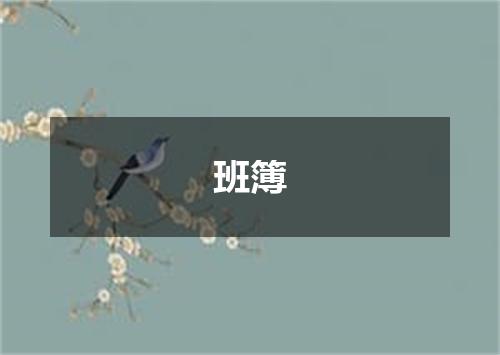 班簿