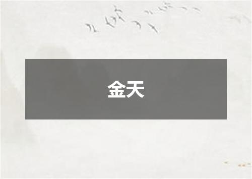 金天