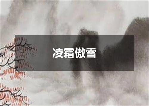 凌霜傲雪