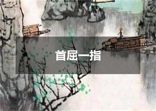 首屈一指