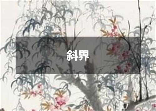 斜界