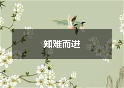 知难而进