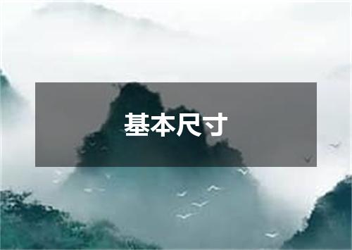 基本尺寸