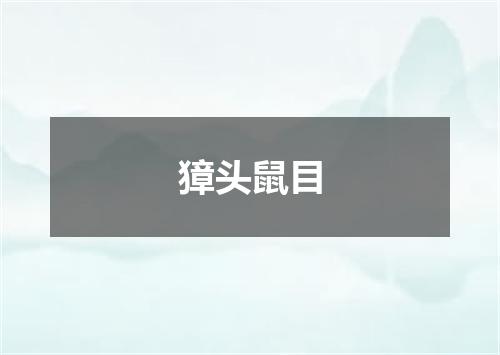獐头鼠目