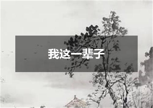 我这一辈子
