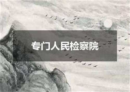 专门人民检察院