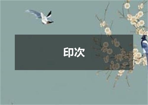 印次