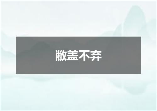 敝盖不弃