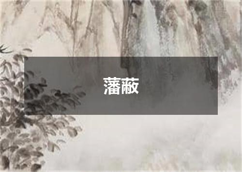藩蔽