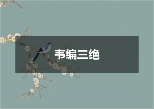 韦编三绝