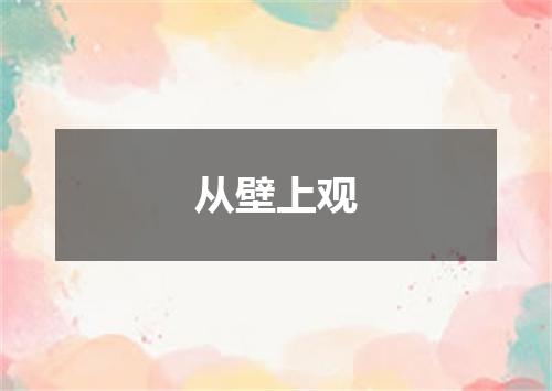 从壁上观
