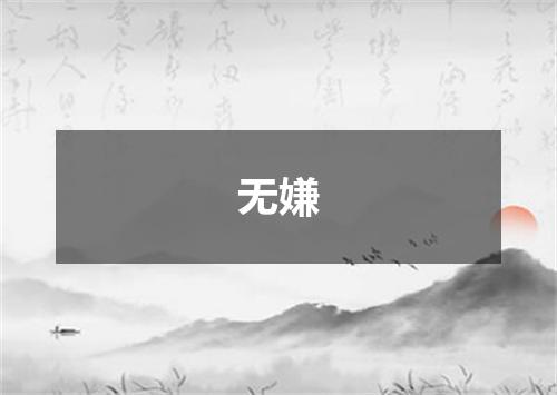 无嫌