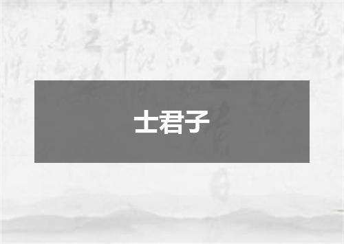 士君子