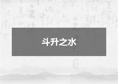斗升之水