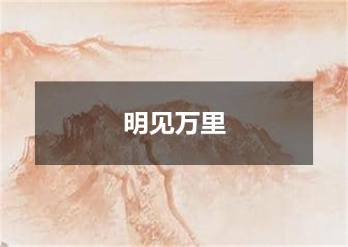 明见万里