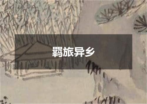 羁旅异乡是什么意思