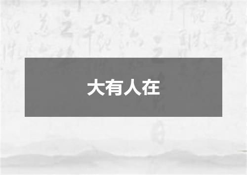 大有人在是什么意思