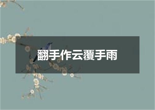 翻手作云覆手雨