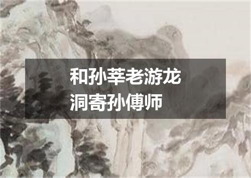 和孙莘老游龙洞寄孙傅师